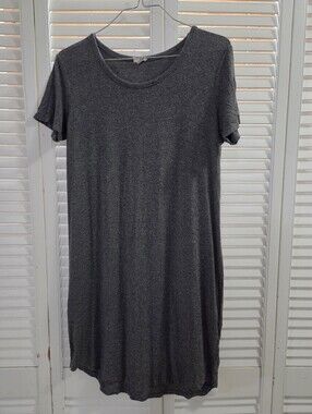 Garage Charcoal Short Sleeve Midi T-Shirt Dress